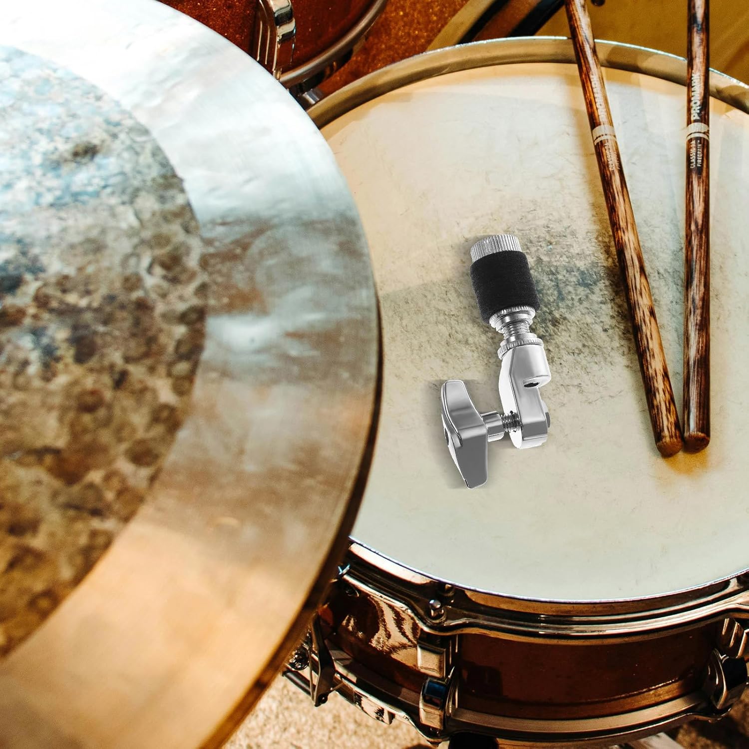 2PCS Cymbal Hi-Hat Clutch - Metal Secure Drum Equipment Clutch Universal Mechanism Jazz Drum Stand Hardware