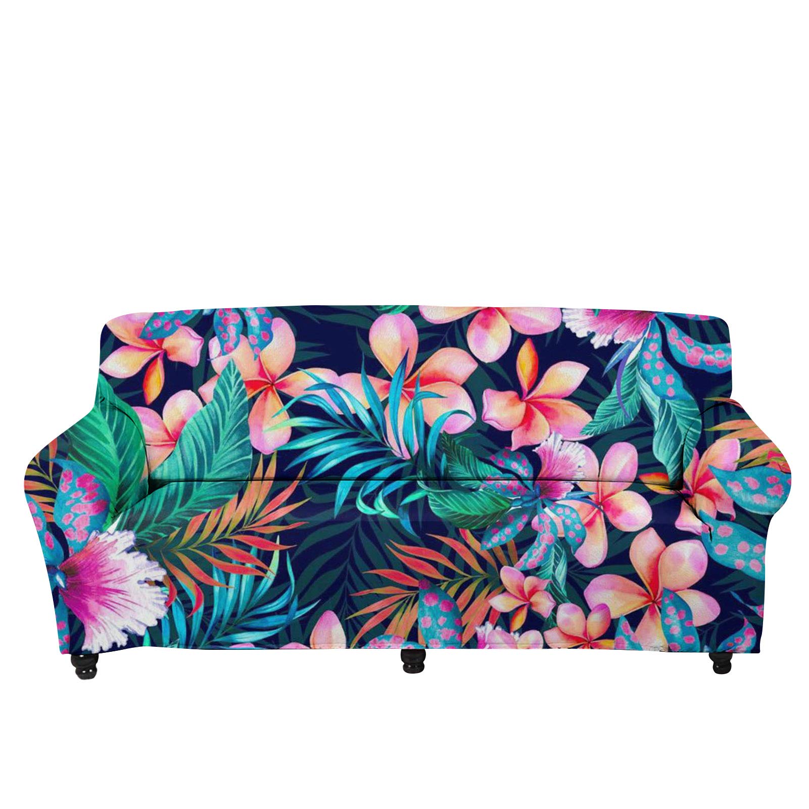 UOIMAG Sofa Cover Hawaii Flower Stretch Sofa Slipcover Soft Couch Protector Loveseat Covers 4 Seater