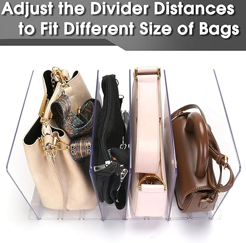 Miniatura 3 de Estante divisor de almacenamiento de bolsas de armario transparente, organizadores de bolsas para armario, organizador de almacenamiento de bolsos