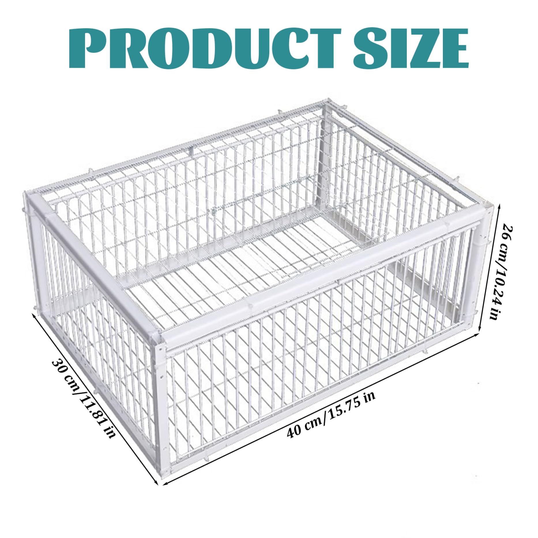 Piège à Pigeons, piège à Oiseaux avec entrées Sens Unique et Lucarne, Cage Pigeons en métal de 16 x 12 x 10 Pouces pour fermes, granges, Jardins, Cage d'élevage de colombes