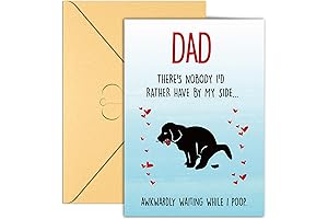 Deling Dog Dad Fathers Day Card Funny - Hilarious Fathers Day Card...