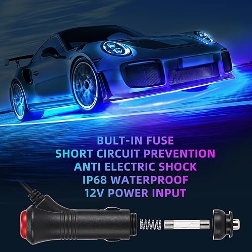 Miniatura 17 de 12 vainas RGB LED Rock Lights para camiones, carrito de golf, camioneta, todoterreno, RV, UTV, ATV, SUV, kit impermeable multicolor para autos