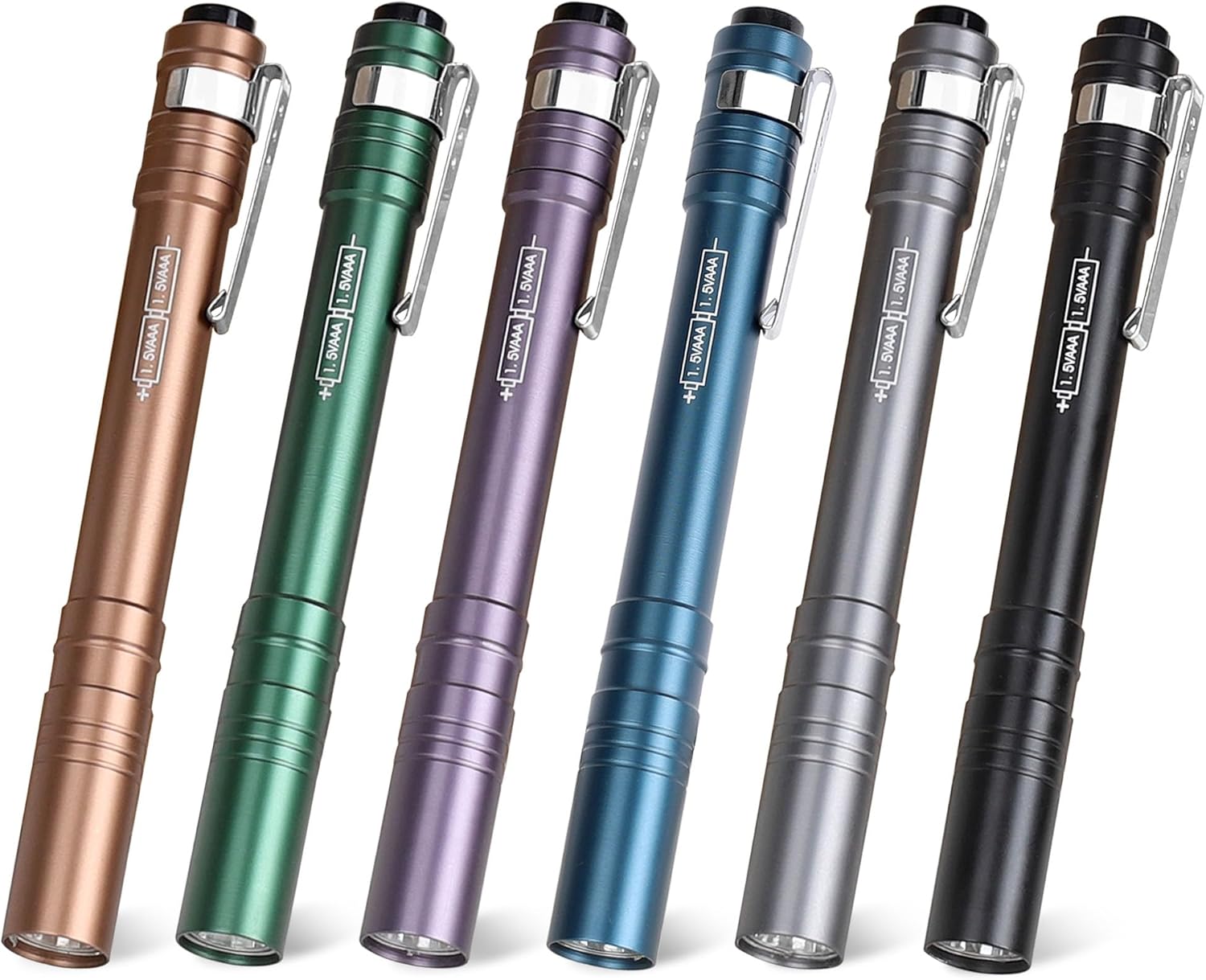 FASTPRO 6-Pack Pen Light, Aluminum LED Penlights with Batteries Included & Pre-Installed, Pocket Pen Flashlight for Inspections, Repairs, Camping and Emergencies FASTPRO 6-Pack Pen Light, Aluminum LED Penlights with Batteries Included & Pre-Installed, Pocket Pen Flashlight for Inspections, Repairs, Camping and Emergencies