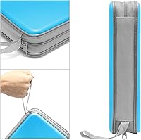 Vista 3 de Estuche para CD, Siveit Soporte para Estuche de DVD Capacidad de 96 de Plástico Duro CD DVD Estuches de Discos Carpeta Billetera de Almacenamiento