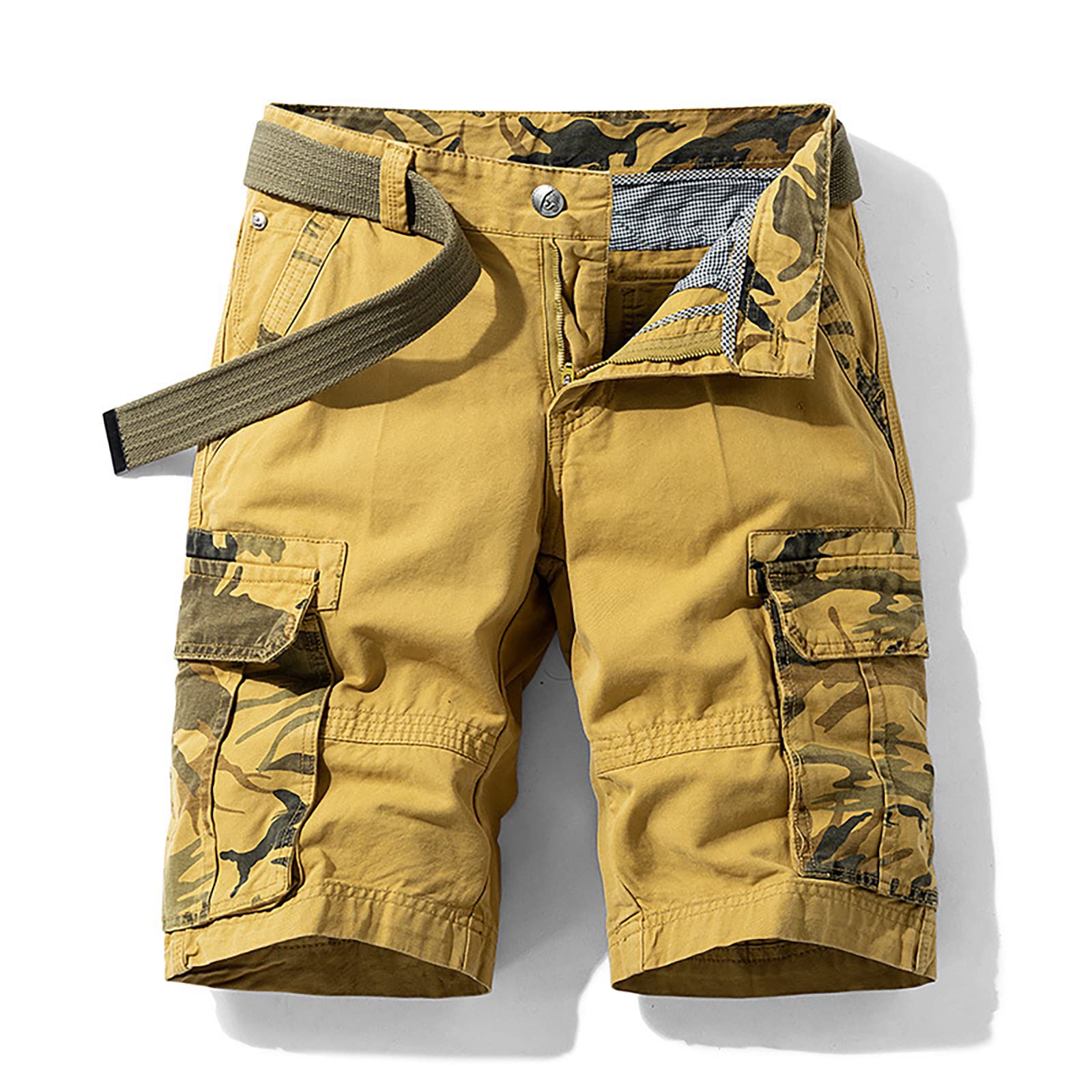 Pantalones Cortos de Verano para Hombres Cintura elástica para Mejor Ajuste Resistente a roturas y desgarros Transpirable y de Secado rápido Frescos en jornadas calurosas