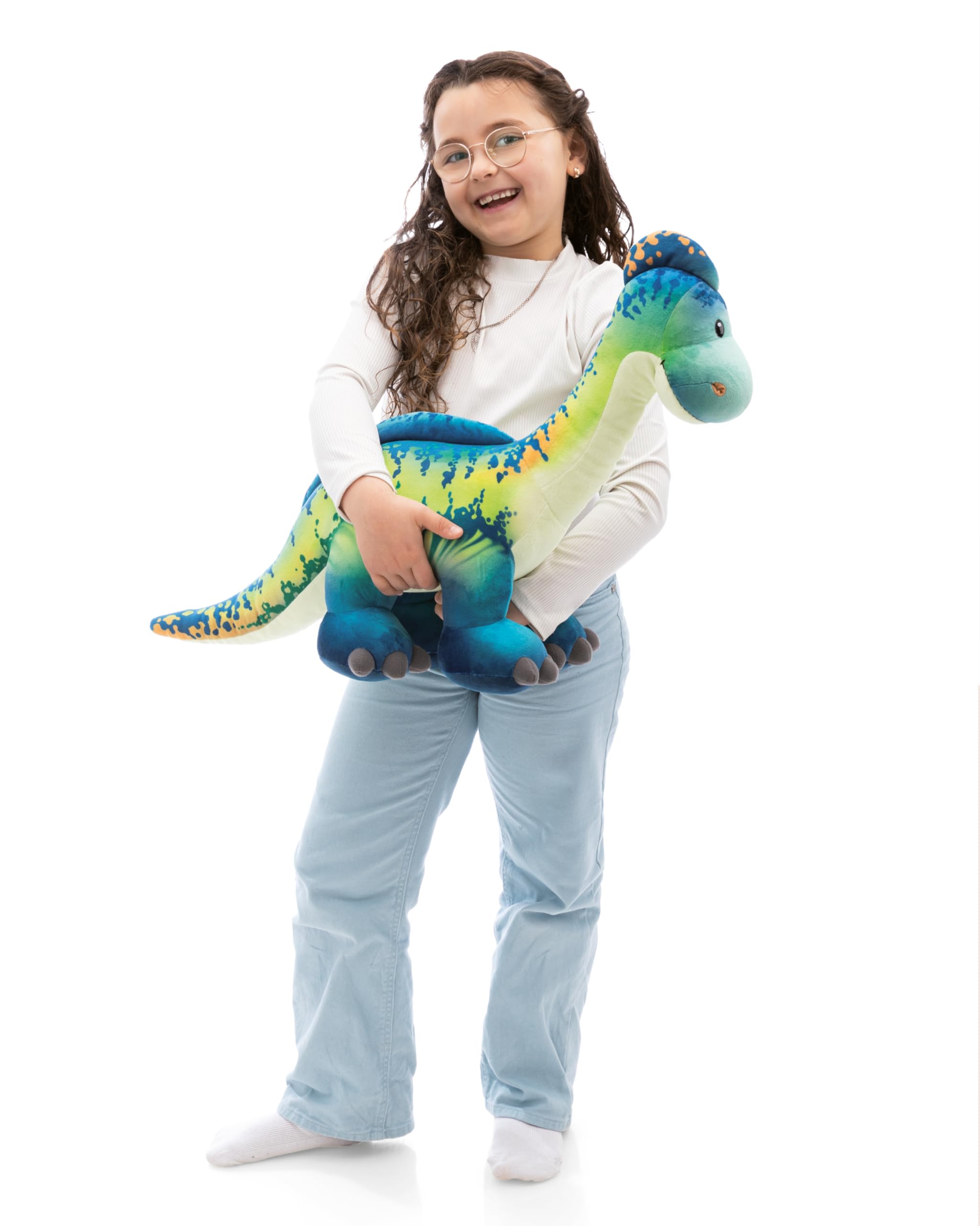 NICI Kuscheltier Dino Snackilus 70cm - blau - Weiches Plüschtier – niedliches Stofftier zum Kuscheln & Spielen – tolle Geschenkidee für Kinder & Erwachsene - 61574
