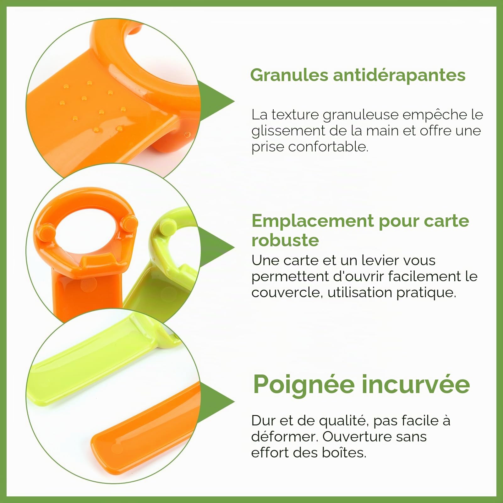 Ouvreur Bocal 2 Pièces Manuel ABS pour Bocaux Boîtes Cuisine Restaurant Bouteilles Canettes