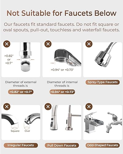 Miniatura 8 de Waterdrop BFC1  Filtro para el cuidado de la piel, filtro para lavabo de baño, filtro de agua de encimera certificado SGS, reduce 99% de cloro,