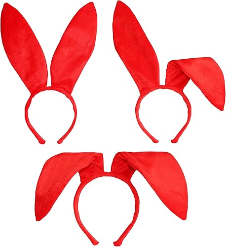 Miniatura 2 de Feacole Conjunto de disfraz de conejo diadema de orejas de conejo, pajarita, puño y cola