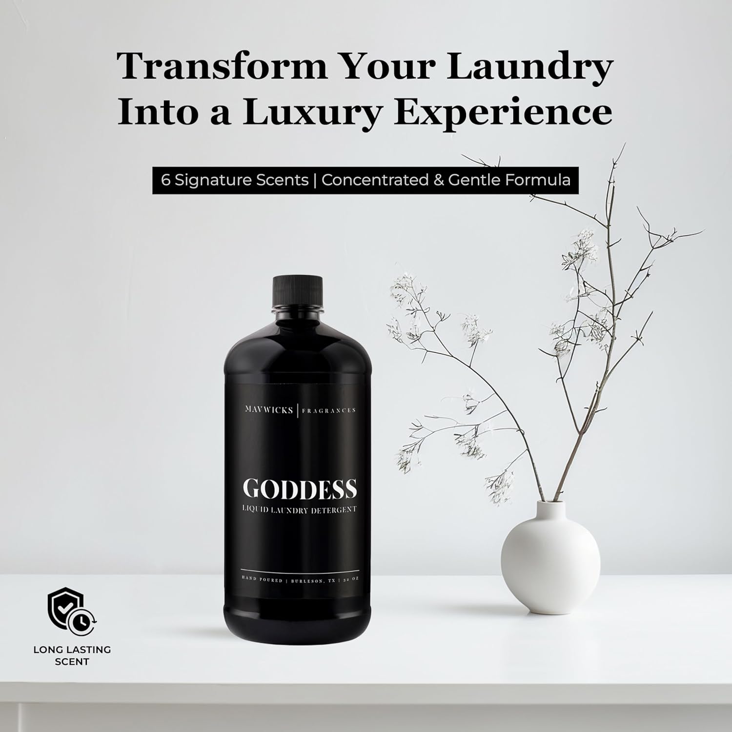 Laundry Liquid Detergent (Goddess) - 32 Oz Laundry Perfume Bottle for Men & Women, Stain & Odor Remover, Deep Clean, Long-Lasting Fragrance and Freshness for All Fabrics - Image 6