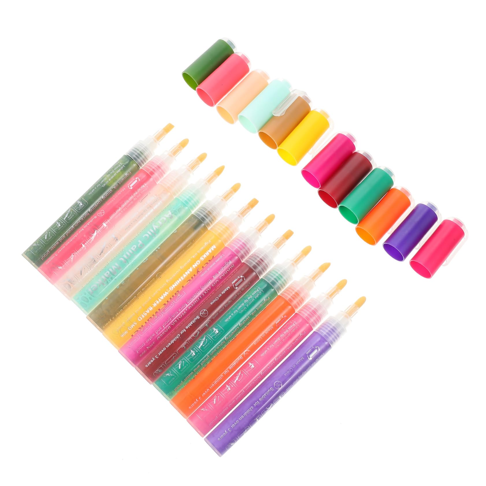NUOBESTY 60 Piezas bolígrafo acrílico rotuladores acrilicos rotulador acrilico pluma de pintura rupestre niños marcadores pintar scrapbooking bolígrafos de pintura artesanal