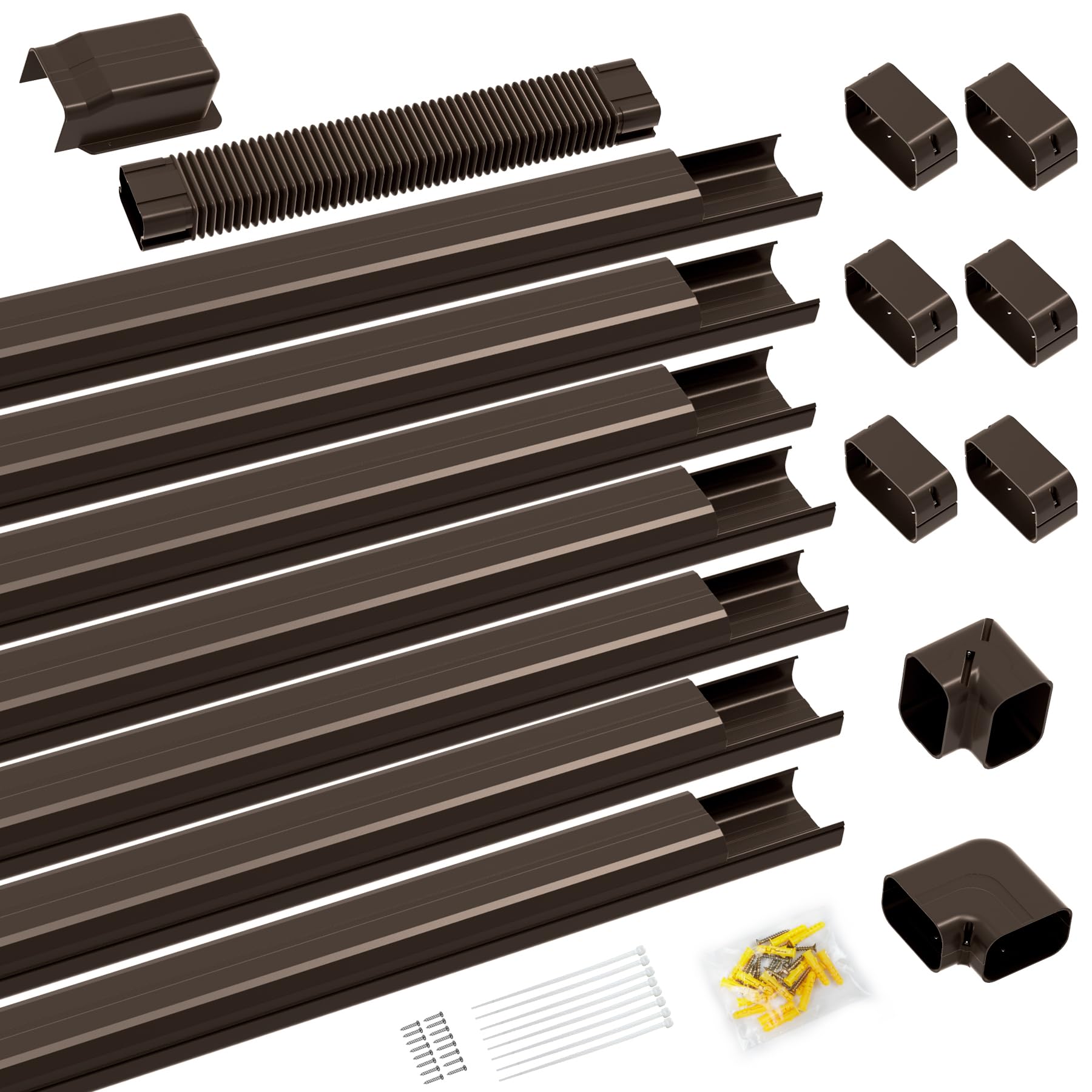 Amazon.com: Mxclimate 4in 25ft PVC Line Set Cover Kit for Mini Split