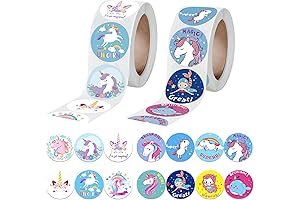 1000 Pcs Unico Stickers | Premium Self-Adhesive DIY School Craft Sticker