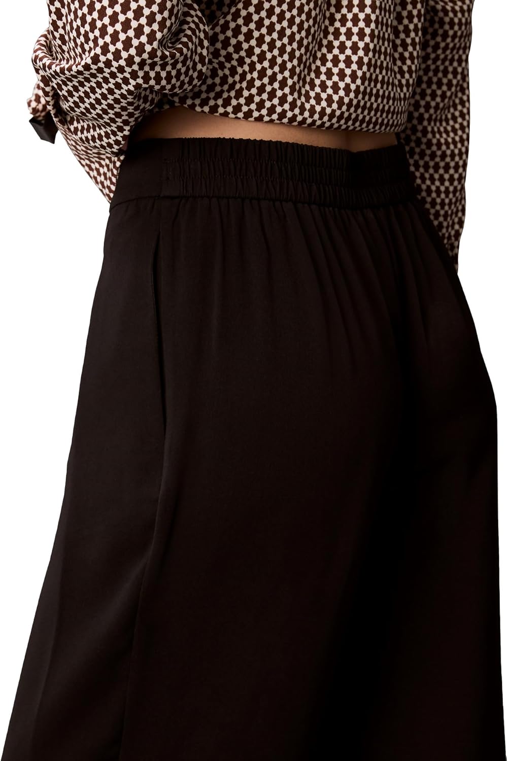 Calvin Klein Womens Crepe Wide Leg Trouser - Image 5