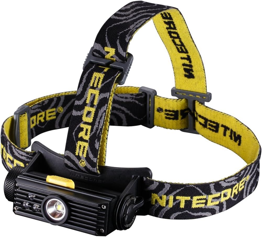 Combo: Nitecore HC90 Rechargeable XM-L2 LED Headlamp - 900 Lumens w/Tip Winter 360Lm Keychain Light w/color options