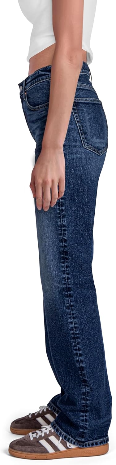 Women's Mid Rise Regular Straight Jeans Classic Pants - Image 2