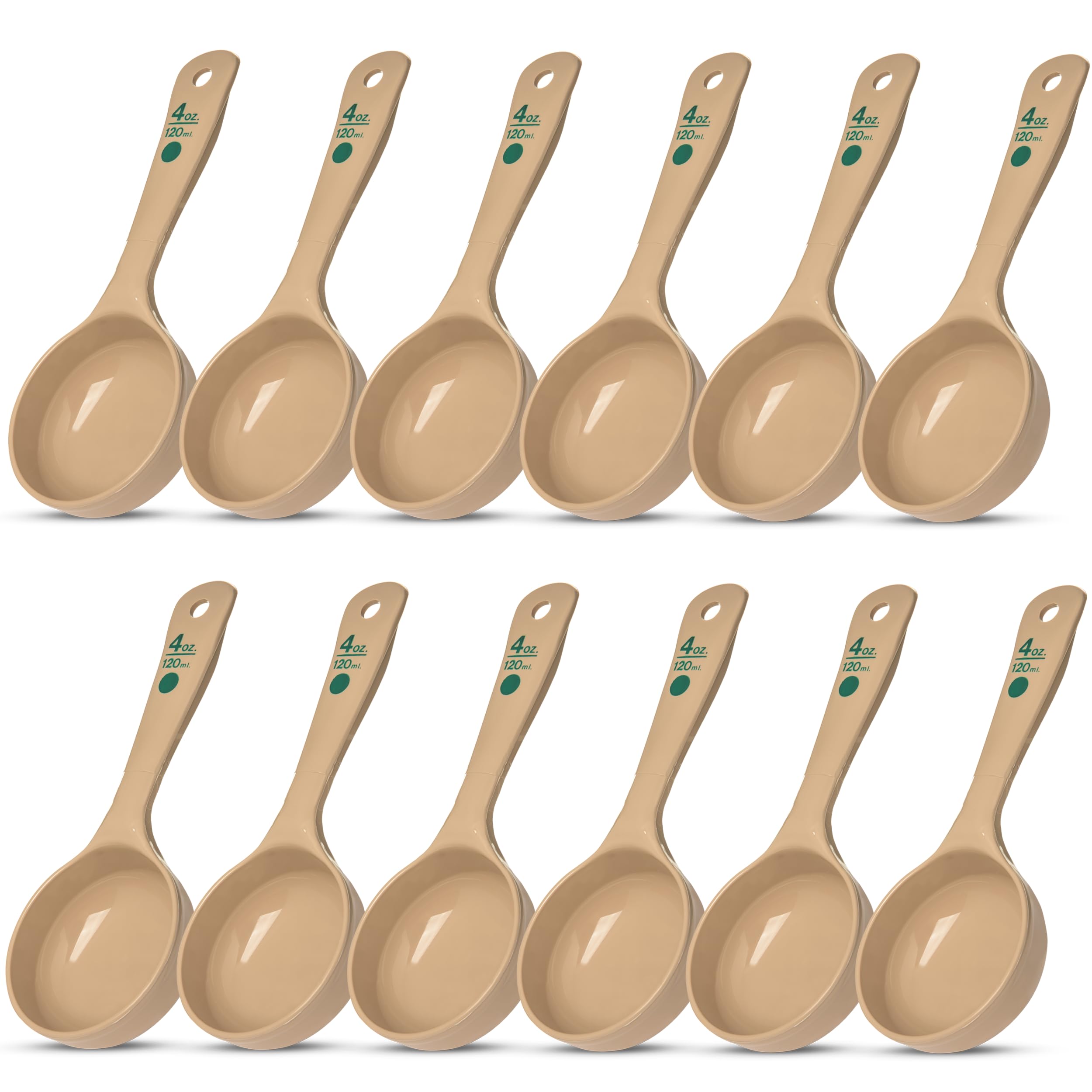 Cuillères de contrôle des portions beige 118 ml manche court indispensables pour le buffet