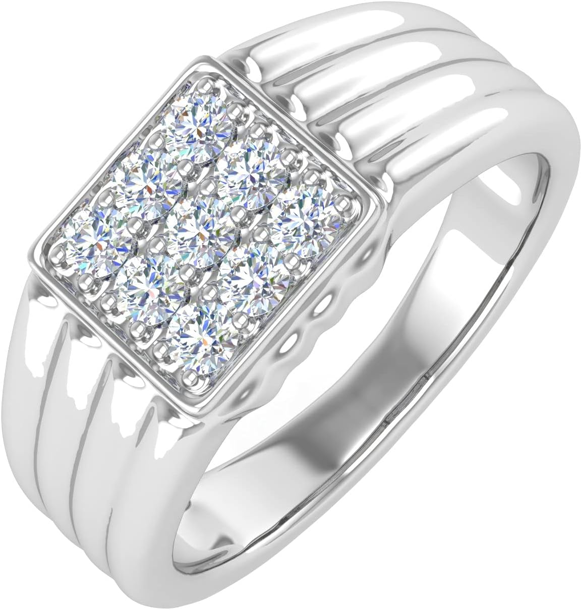 1/3 Carat Men's Diamond Wedding Band Ring in 14K Gold (I1-I2 Clarity)