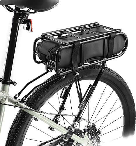 ZUKKA Portabicicletas trasero para bicicleta, soporte de aluminio de liberación rápida, altura ajustable, 24"-28"700C Bicicletas para bicicleta de