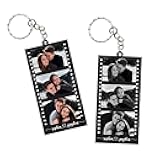 NAZENTI Custom Photo Strip Keychain, Personalized Photo Keyring, Romantic Gift for Him Her, Valentine Anniversary Design 1