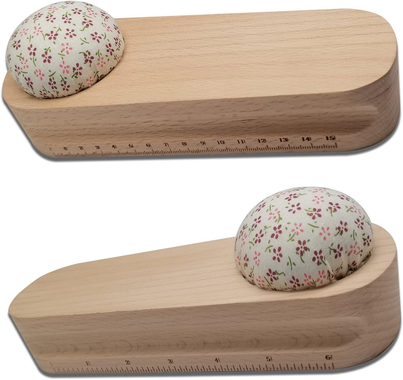 YICBOR1pcs Hardwood Tailors Clapper, Quilters Pressing and Seam Flattening Tool with Pin Cushion and Dual Unit Scale, for Quilting, Ironing, Sewing