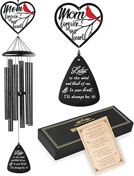 VENBEEL Sympathy Gifts for Loss of Mom, Memorial Wind Chimes for Loss of Mother, Condolence Bereavement Remembrance Gift in Memory of Mom