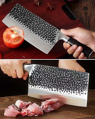 Miniatura 6 de Cuchillo de cocina de carnicero vikingo cuchillo de cortar verduras vikingo cuchillo de verduras chino cuchillo de cocina japonés de damasco para