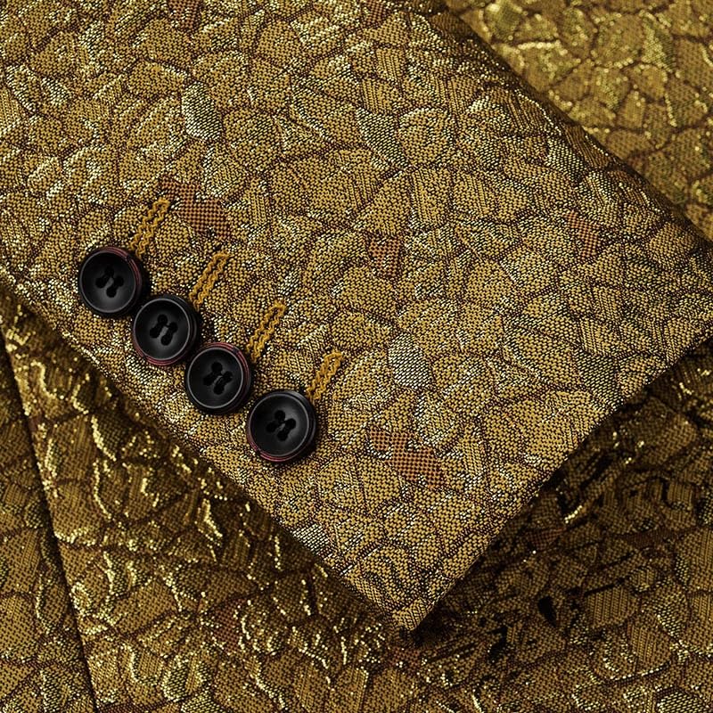 Business Casual Piece Suit Flower Suit Single Row Button Single Top Coat Jacket4