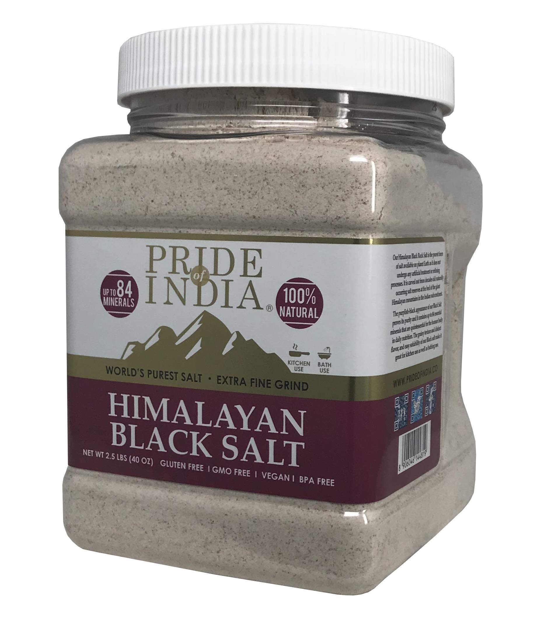 Buy Pride Of India Himalayan Rock Salt 84+ Natural Mineral Enriched (Pure Himalayan Black