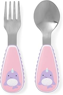 Kit de Talheres Zoo Baleia Narval, Skip Hop, Rosa