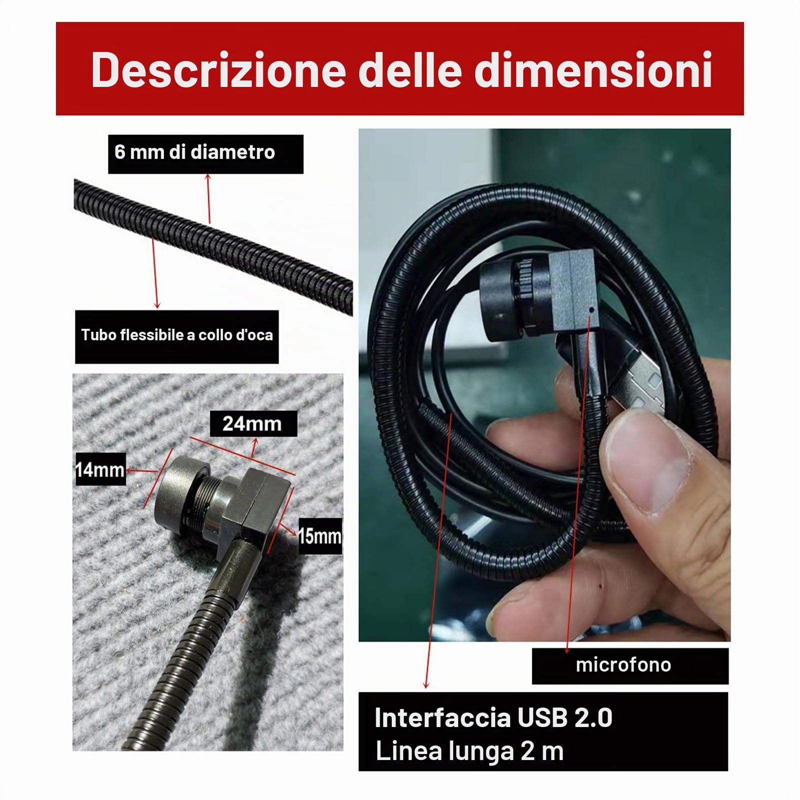 PUSOKEI Center Cam Webcam con Schermo Centrale, Web Cam USB Plug & Play da 2 MP, Messa a Fuoco Automatica Eye to Cam, con Microfono Integrato, per Laptop e Desktop per Videoconferenze