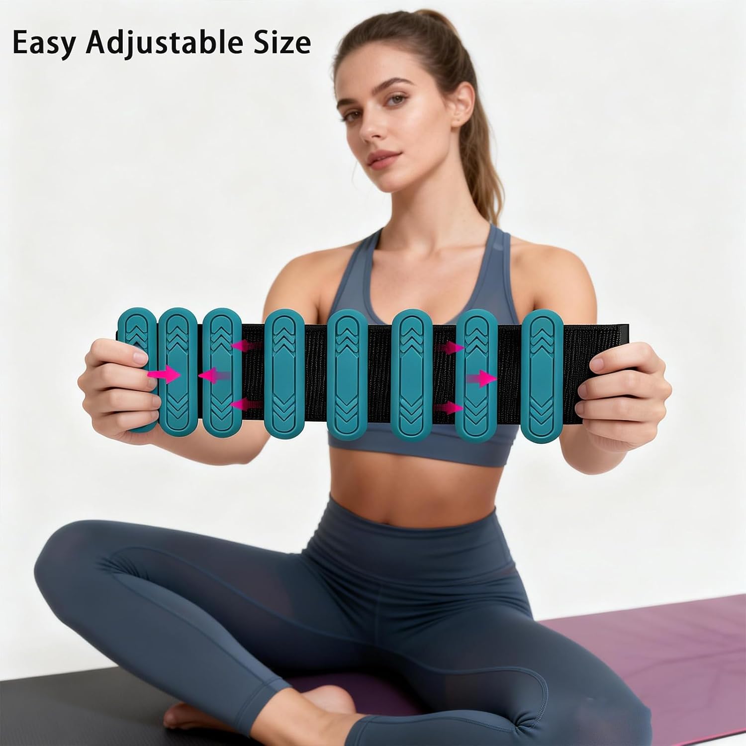 Wrist & Ankle Weights for Women Men, 1lb/2lb/4lb Set of 2 - Adjustable Wearable Weighted Bands, Waterproof Silicone Arm & Leg Weights for Pilates, Yoga, Walking, Dance, Home Workout & Gym