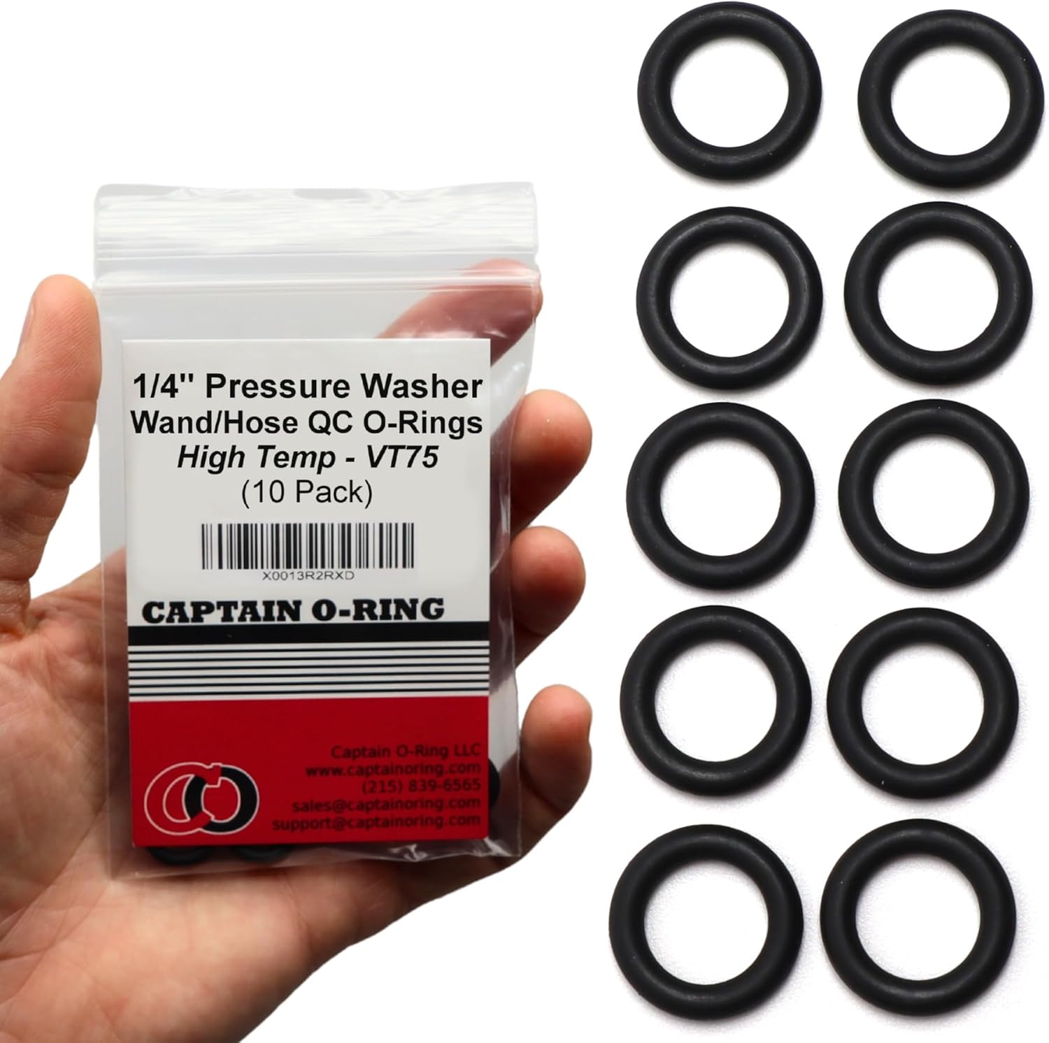 Captain O-Ring Viton FKM O-Rings for 1/4" Pressure Washer Quick Couplers: 10-Pack Review