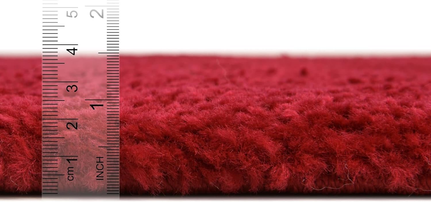 Unique Loom Solo Collection Area Rug - Calabasas (3' 3" x 5' 3" Rectangle, Red)