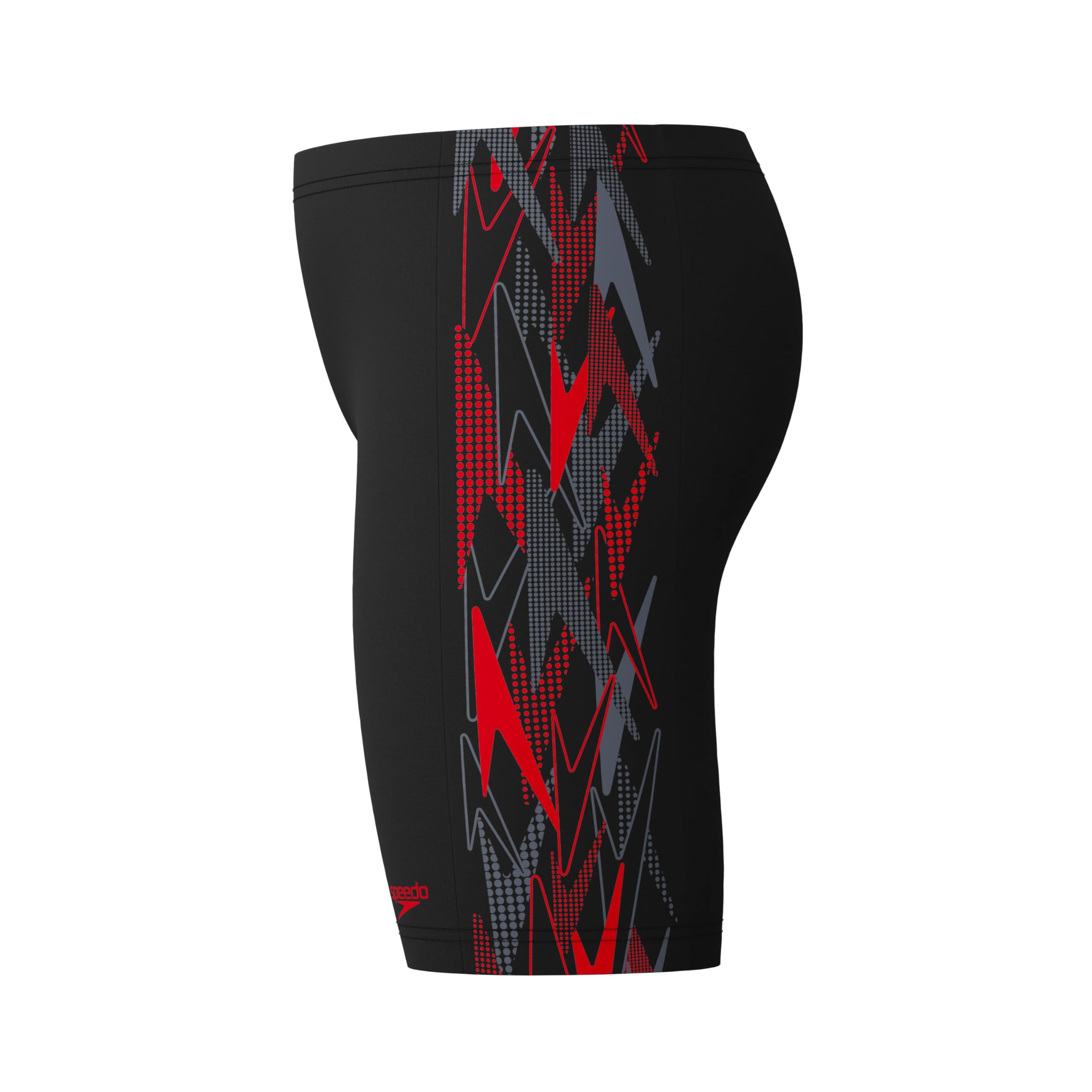 Speedo Jungen Placement Jammer Badehose Schwimmer Anthrazit/High Risk Red
