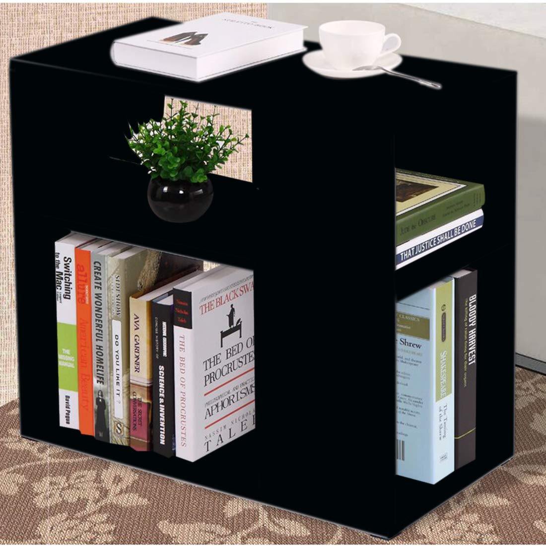 Heera Moti Corporation Bon Side Table, End Table, Black