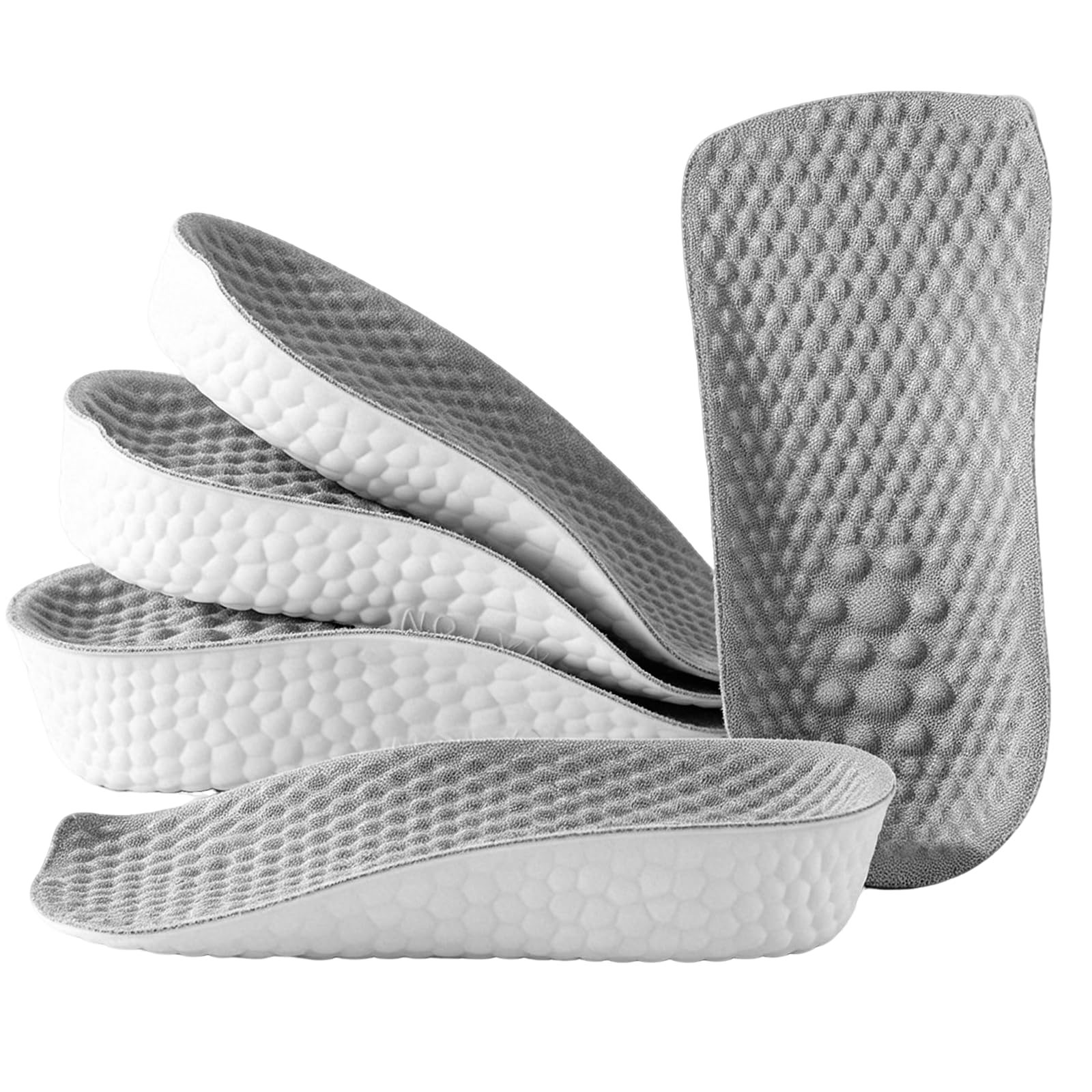 3Pairs Height Increase Insoles - Invisible Heel Lift Inserts for Men & Women, Shock Absorption Elevator Shoe Pads with Arch Support, Boost Height 1.5/2.5/3.5cm for Sneakers Boots Shoes