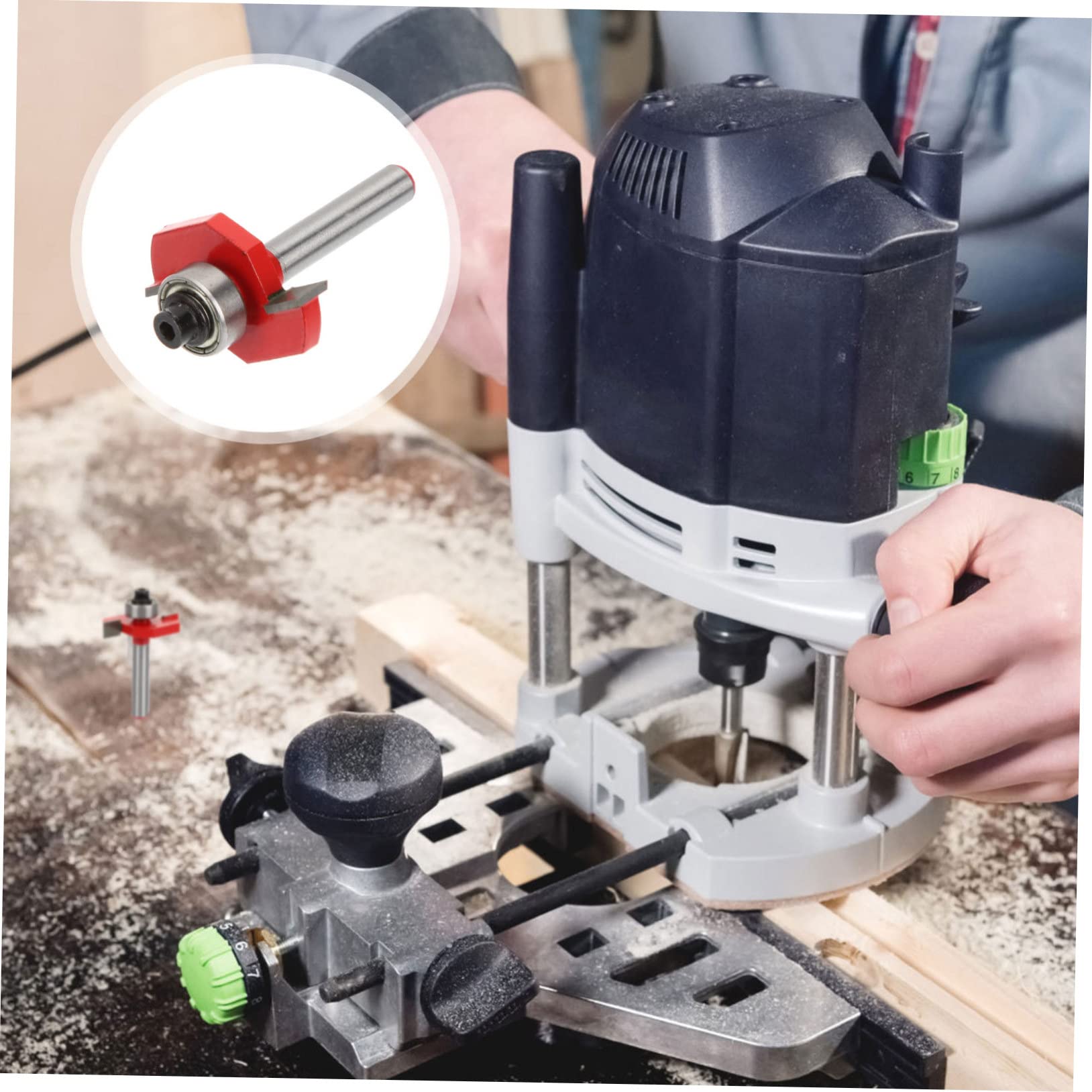 AUTSUPPL Trimming Cutter Router Bit 6.3mm t Slotting Router Bit Wood Working Grooving Bit Woodworking Milling Cutter Heat Resistant Performance Enhancer Craftsmanship