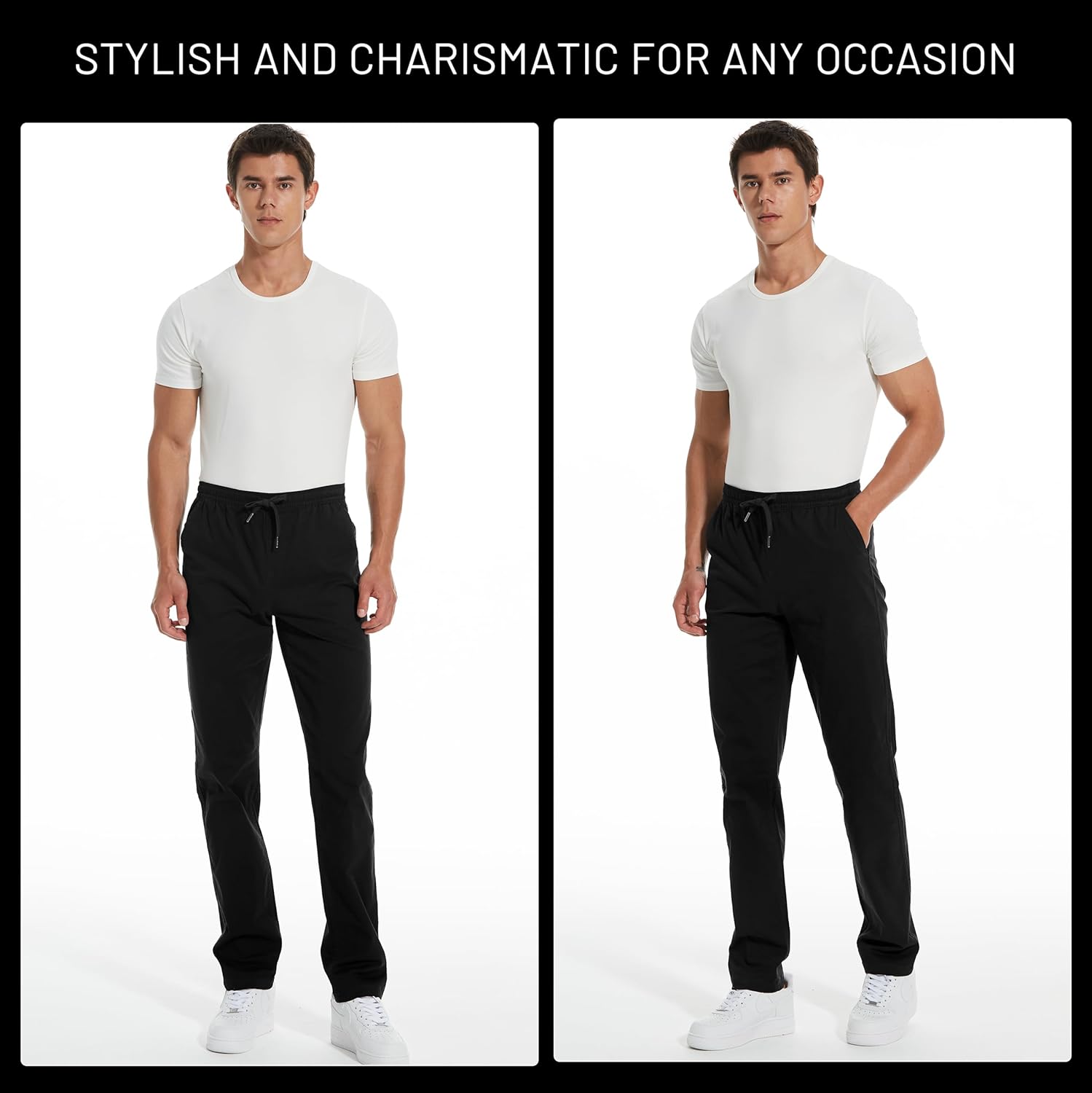 Men's 34"/36" Inseam Cotton Casual Jogger Pants - Image 5