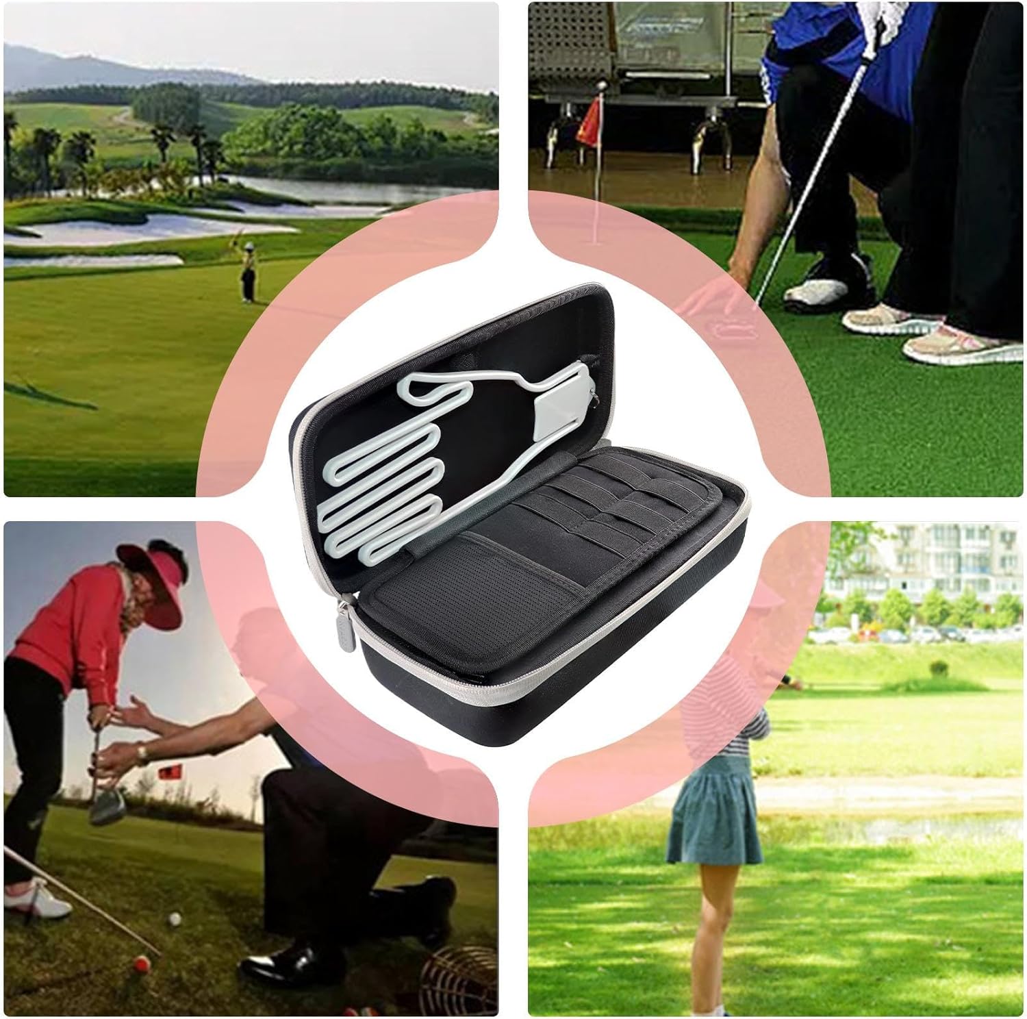 Premium Golf Glove Holder, Store Accessory Caddy, Sports Bag with Secure Zipper, Outdoor Gear with Lightweight Design, Golf Equipment Portable Pouch, Divot Tools for Men Use