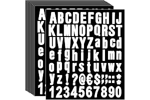 10-Sheet 770-Piece Vinyl Number and Letter Stickers