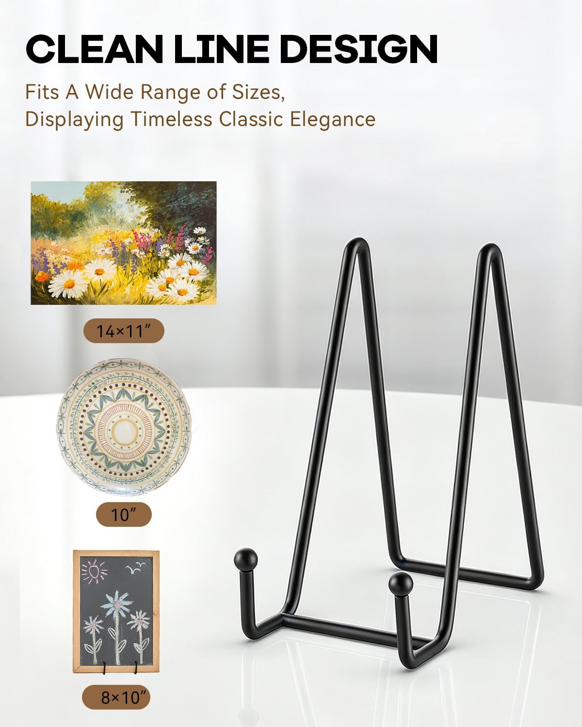 3 Pack 6 Inch Plate Stands for Display - Metal Picture Stand Plate Holder
