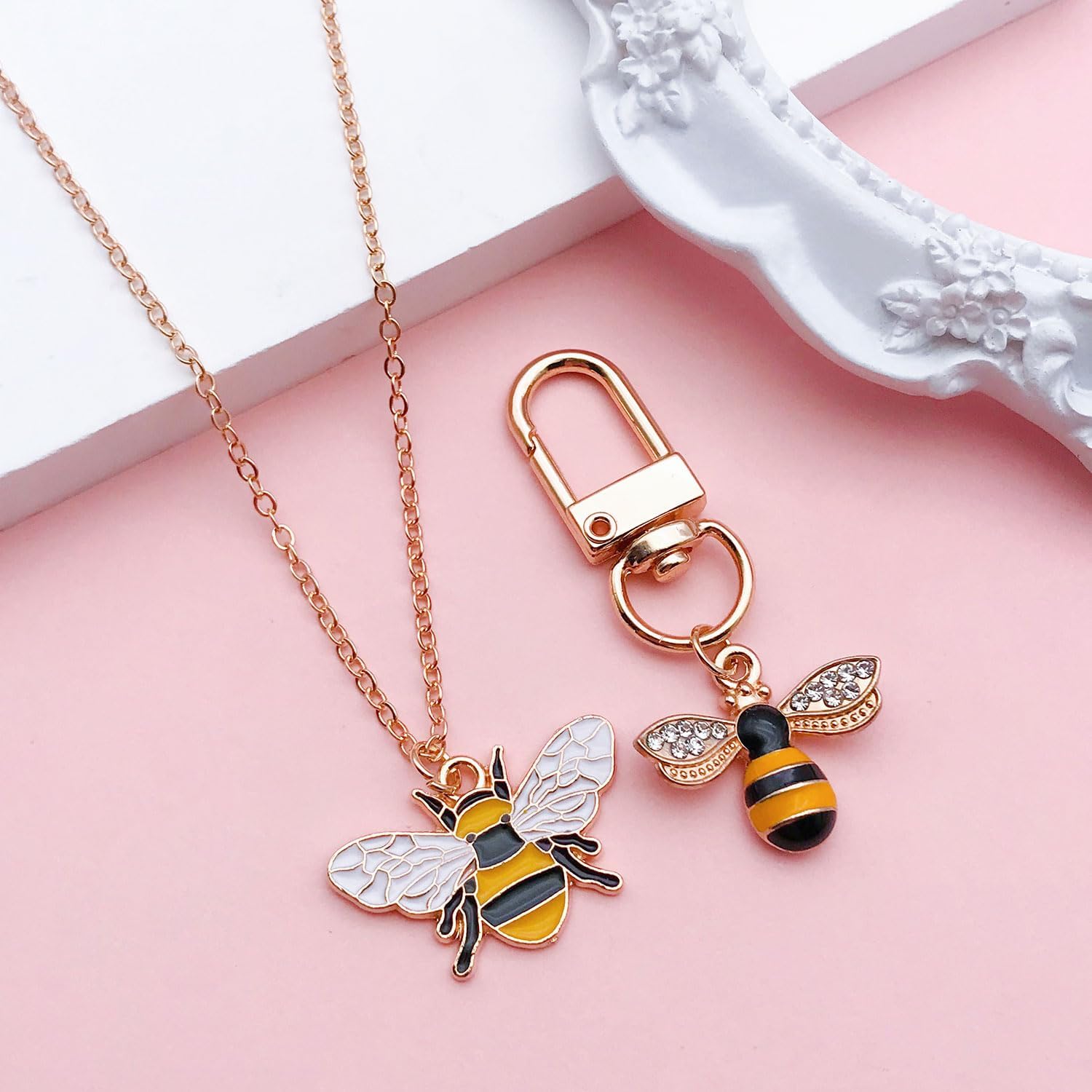 Youdiyla 100pcs Alloy Enamel Bee Charm Mixed Honey Bee Pendant Charms Vintage Insect Jewelry Findings for DIY Necklace Bracelet Crafts SN1009 - Image 6