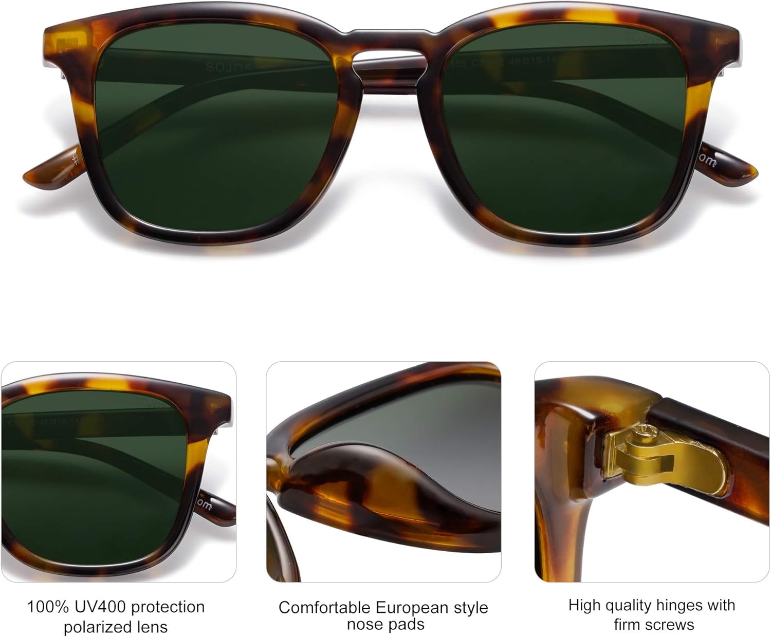 SOJOS Polarized Sunglasses for Women Men Classic Large Vintage Style Shades - Image 4