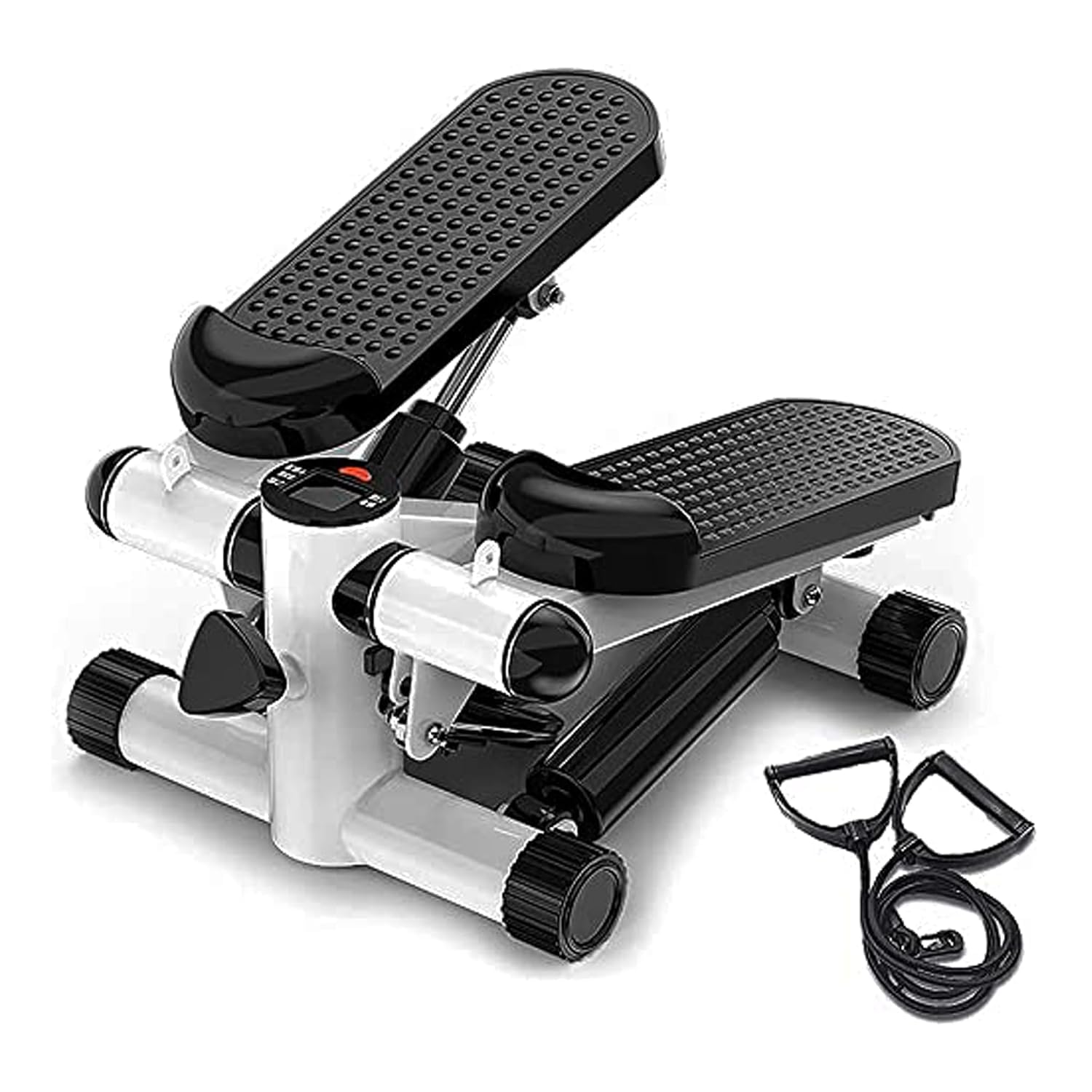 Mini Stepper Exercise Machine, Steppers with Resistance Bands, Step Machine Exerciser for Home, Up-Down Stepper with LCD Monitor, Space Saving, Non-Slip Pedal, Legs Arms and Full Body Training-image-14