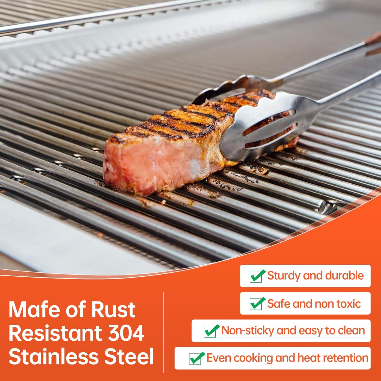 20inch Stainless Steel Grill Cooking Grid Rock Grates Replacement Parts for Weber Genesis II 210 Series,Genesis II LX S240,E240 Gas Grills (2017-2024),66094 66801 Replaces