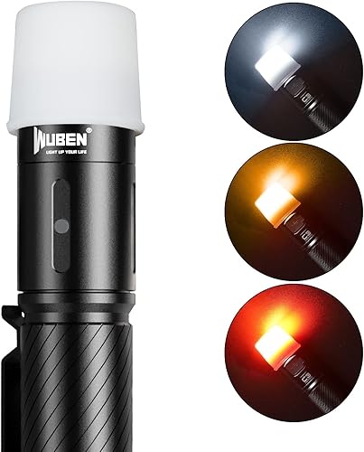 Miniatura 13 de WUBEN C3 - Linterna de 1200 lúmenes recargable, 6 modos, súper brillante, táctica, IP68, LED, para camping, hogar, emergencia, inspección,
