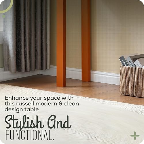 Miniatura 3 de Kings Brand Furniture Russel - Mesa consola moderna para entrada, detrás del sofá, pasillo, sala de estar, jengibre miel