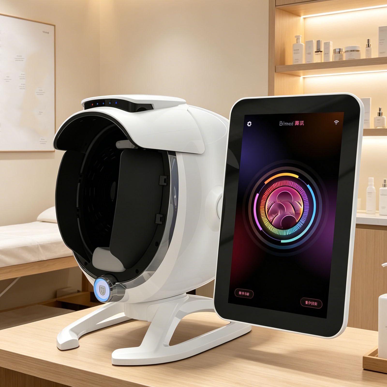 ZXSYYDS Professional Skin Analysis Machine,8-Spectrum Facial Scanner w/15.6"/21.5" Touchscreen for Spa/Salon,Detects Pore, Wrinkle, Pigment for Personalized Skincare 15.6in
