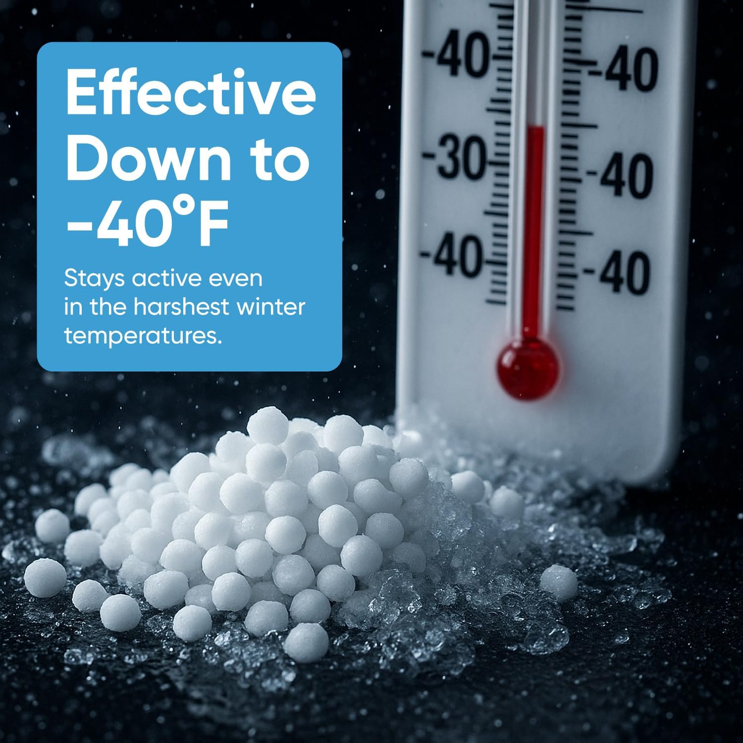 Superio Calcium Chloride Ice Melt Pet Safe Ice Melt Salt Deicer Pellets Heat for Snow and Ice on Concrete or Driveway (9.5 LB JUG)